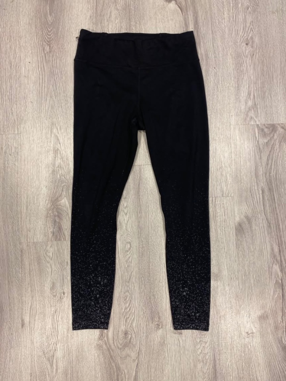 Athleta Black Speckled Ombre Activewear Leggings Size S